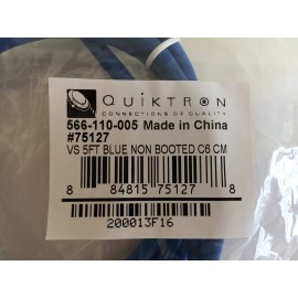 Qiuktron CAT6 Ethernet Patch Cable Quiktron 566-110-005 5FT Blue None Booted  #75127 RJ45