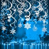 Zayvor 40Ct Christmas Snowflake Hanging Swirl Decorations,Christmas Hanging Ceiling Streamers