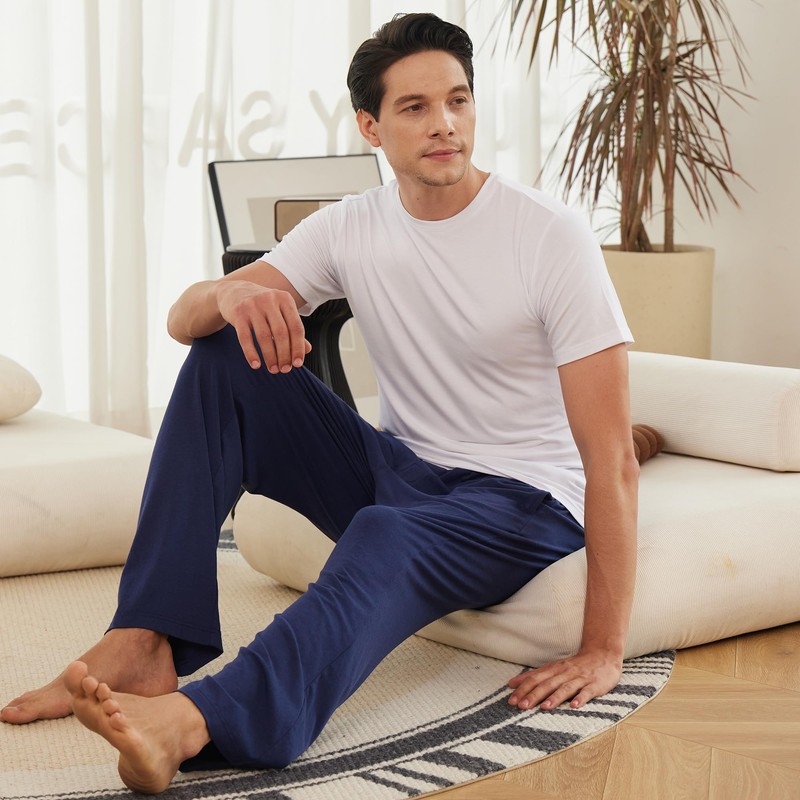 BAMBOO COOL Mens Pajama Pants Sleep Lounge Bottoms Soft Comfy