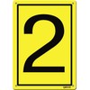 QIRVIX Metal Numbers 1-99 Yard Sign 8"x12" Yellow