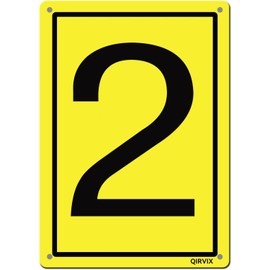 QIRVIX Metal Numbers 1-99 Yard Sign 8"x12" Yellow