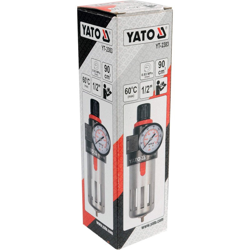 'Yato yt-2383 – Air Regulator with Gauge and Filter 1/2