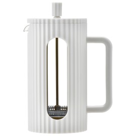 Café Olé Ciao 3 Cup Cafetière, Stainless Steel Gauze, French Press, White