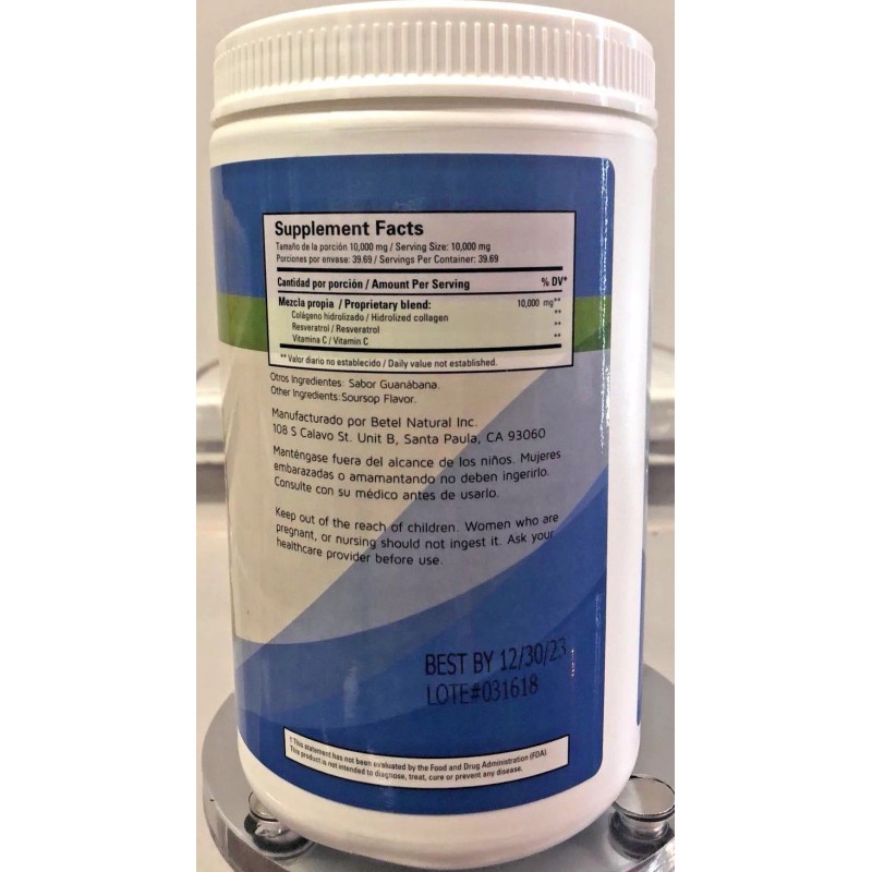 Betel Natural NEW BETEL NATURAL COLAGENO HIDROLIZADO HYDROLYZATE COLLAGEN POLVO