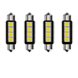 Botepon 4Pcs 211-2 212-2 578 LED Festoon Bulb 42mm 5050 3SMD Canbus Error For Car interior Dome/Map/Trunk/License Plate Light Green