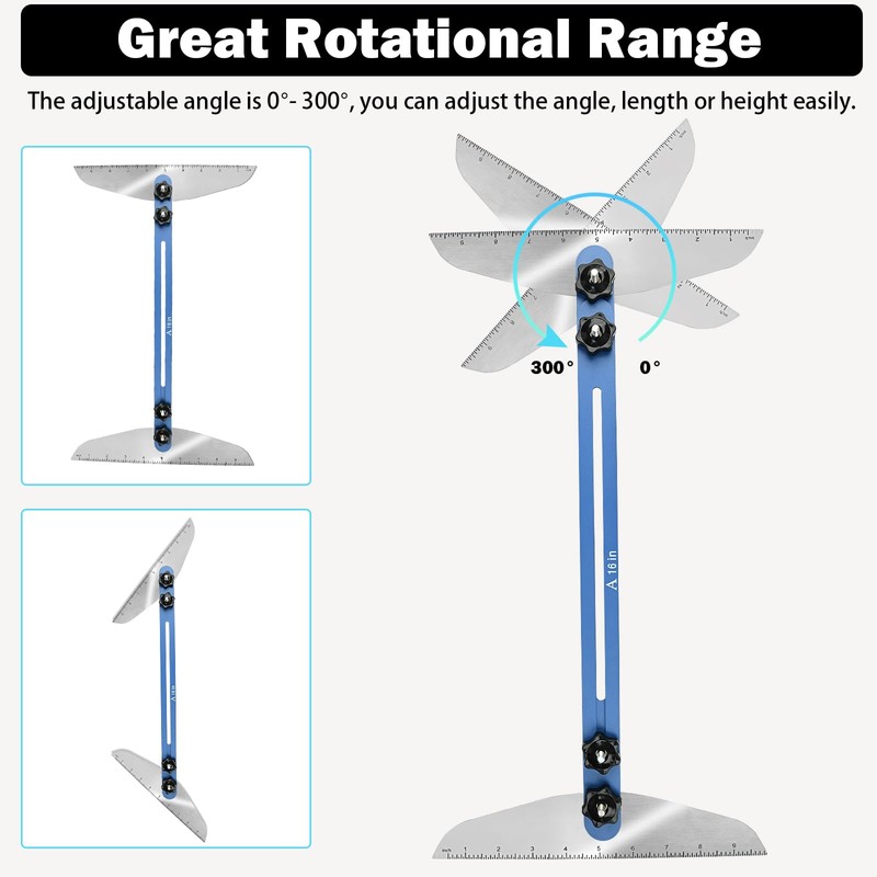 FEITON Stair Tread Template Tool with Portable Storage Bag, Stair