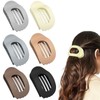 ZIJANG Flat Hair Clip, 6 Pieces Flat Hair Clips, Non-Slip French Hair Clip, Matte Hair Clips, Women's Thin Hair, 6 Colours, for Daily Use, Dating, Travel