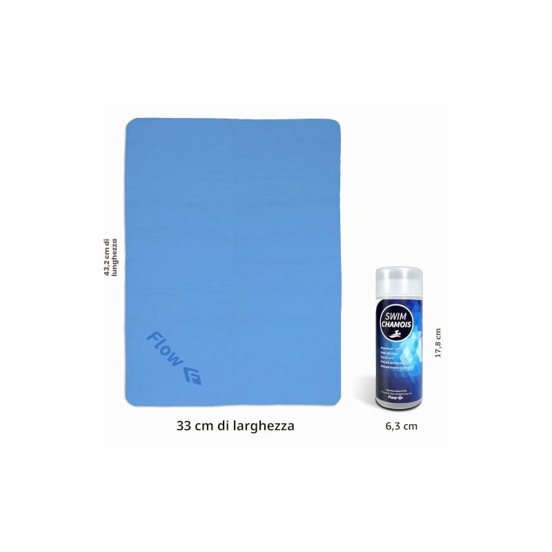 Flow Swim Chamois - Asciugamano ad asciugatura rapida per nuoto,