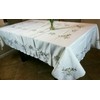 54x72" Embroidery Cutwork Christmas Embroidered Tablecloth Napkins Elegantlinen Elegant Washable