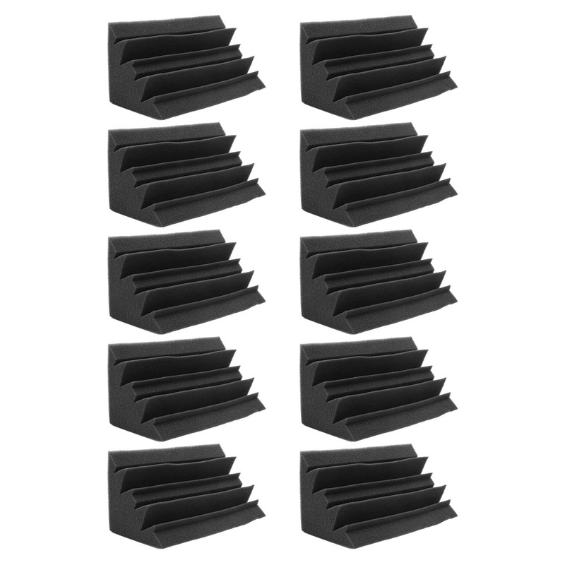 10Pcs Acoustic Foam Noise Pollution Reducing Polyurethane Sound Absorption Foam