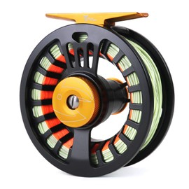 Maximumcatch Tail Fly Reel, Large Arbor CNC Machined Aluminium Teflon Disc, Alloy Body, Fly Fishing Reel in 5/6 7/8wt (Tail Roll with Cords, 5/6 wt)