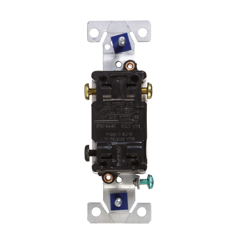 EATON C1303-7LTW-L Lighted Grounding Toggle Switch, 120 Vac, 15 A,