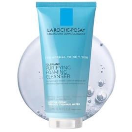 La Roche-Posay Toleriane Limpiador facial en espuma purificante, lavado facial para piel grasa y piel normal con niacinamida, no reseca la piel, sin  