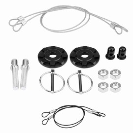 CNC Aluminum Alloy Car Racing Hood Pin Lock Appearance Kit Universal Black