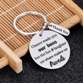 Boss Thank You Gifts Boss Lady Gifts for Women Men Appreciation Gifts for Coworker Friends Coach Office Keychain Leaving Farewell Going Away Goodbye Retirement Gifts for Him Her Christmas Presents