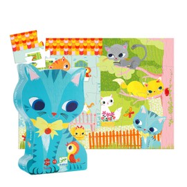 パズル 子供向け 3歳 ジグソーパズル 子供 24ピース 動物 ネコ 知育玩具 幼児 [ DJECO ジェコ パシャットアンドフレンド ](DJ07207)