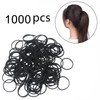 Pack of 1000 black mini elastic hair bands, mini hair