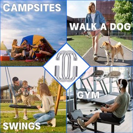 30-Pack M10 Quick Links Screw, 4Inch Threaded Quick Chain Link Connectors, 3/8” Heavy Duty Locking Carabiners, 2000 LBS Capacity Anti-Rust Chain Hooks for Towing, Swings, Shade Sails and Bird Toys