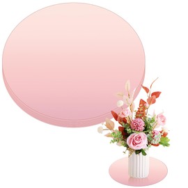 CEUQIESO 8 Pcs Acrylic Round Mirror for Tables Centerpieces, 8 inch Circle Mirror Tiles Tray for Wedding Wall Home Living Room Bedroom Decor, Small for Crafts (8in/20cm)