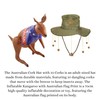Lizzy Adult Australian Cork Hat with Inflatable Kangaroo with Australian