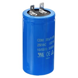 PATIKIL CD60 Run Capacitor, 300uF/MFD 250VAC 15% Tolerance 50/60Hz Motor Starting Capacitor for Air Compressor Motor Starts Running