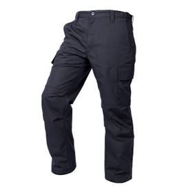 LAPG Men's Core Cargo Tactical Pants, Stretch Waistband, Lightweight & Durable Ripstop CCW Cargo Pants for Men, Navy, Size 40 x 32