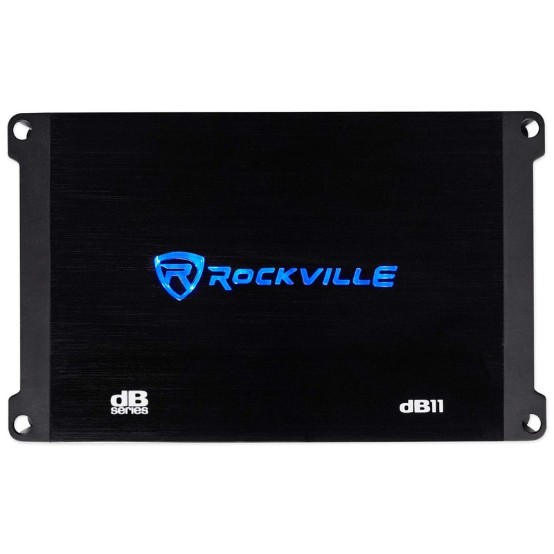 Rockville dB11 1400W Peak/350W RMS Mono 2-Ohm Class-D Car Amplifier,