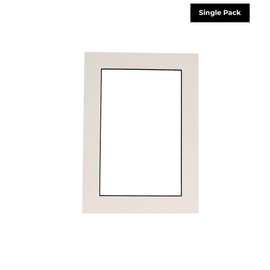 14x18 Mat Bevel Cut for 12x16 Photos - Acid Free White with Black Core Precut Matboard - for Pictures, Photos, Framing - 4-ply Thickness