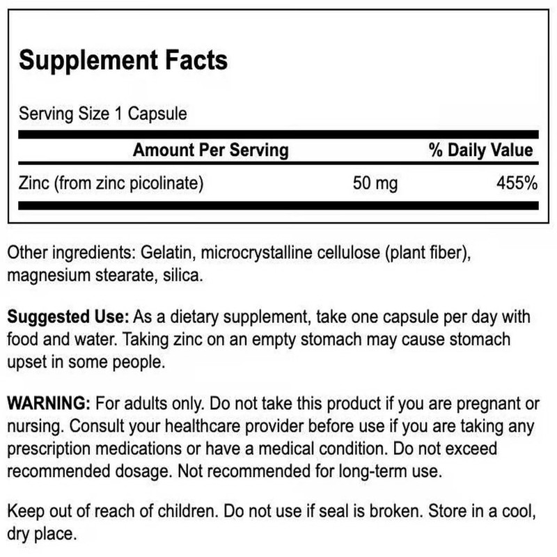 Swanson Premium Brand Extra Strength Zinc Picolinate - Body Preferred