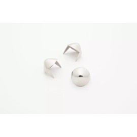 StudsAndSpikes Medium 7/16" (11mm) Silver Cone Studs - Bag of 100 - Studs And Spikes