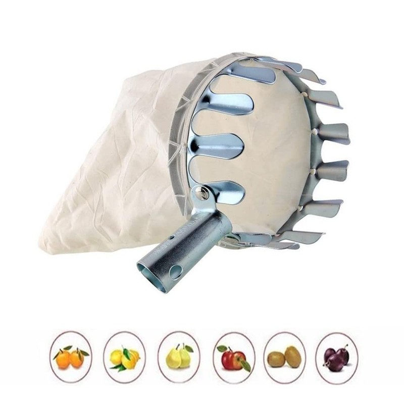 SEIWEI Harvesters Fruit Pickers, Outdoor Pick Tool Metal Fruit Catcher