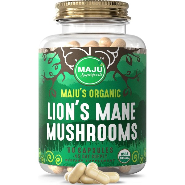 Does not apply Organic Lions Mane Mushroom Capsules 90Ct, Fruiting