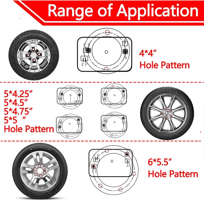 KNUOPYT Spare Tire Carrier, Stainless Steel Spare Tire Mount for