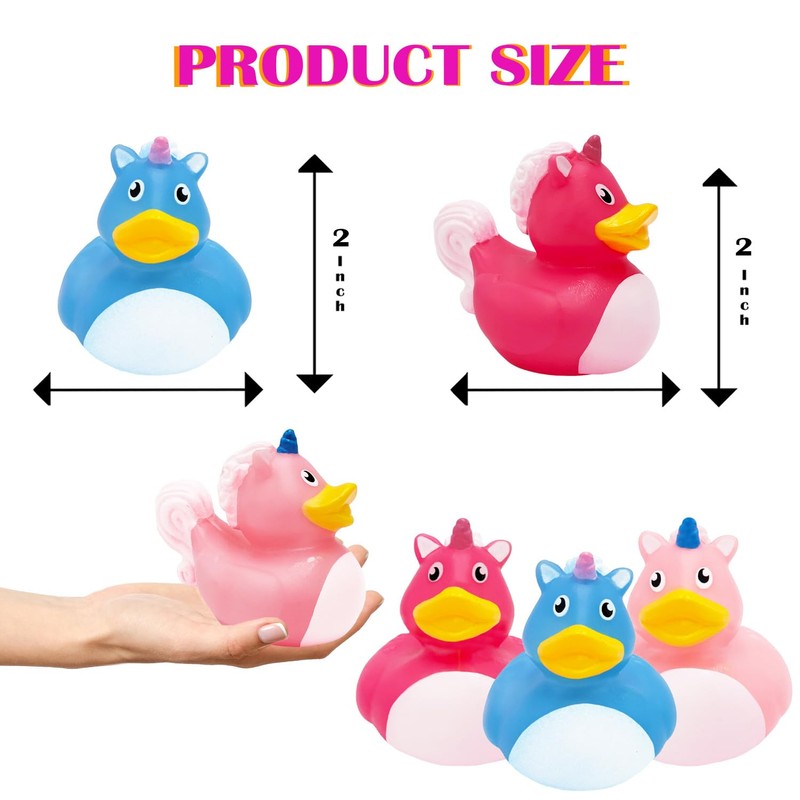 Unicorn Rubber Ducks - 12 pc