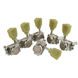 Guyker 6Pcs Guitar Locking String Tuning Pegs (3R + 3L) – 1:15 Vintage Deluxe Style Tuners Key Machine Heads Set with Keystone Knobs Replacement for Les Paul Style Electric, Folk or Acoustic Guitars