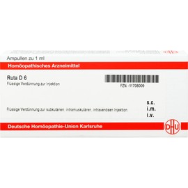 DHU Ruta D6 Ampoules, Pack of 8