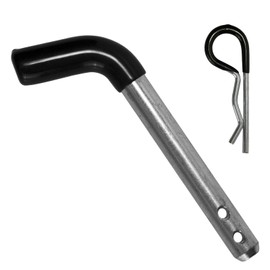 Jamiikury Trailer Hitch Pin, 1/2 Inch Diameter Tow Hitch Pin and Clip with Black Vinyl-Coated Grip for 1-1/4 Inch Receiver