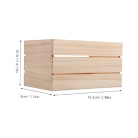 KICHOUSE Multi Functional Wooden Storage Box Rustic Wood Crate for Organizing Books Home Decor Minimalist Design for Bedroom and Living Room