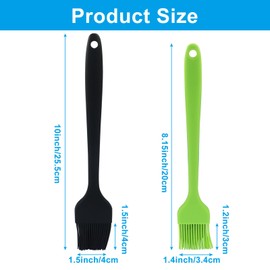 Waziaqoc 5 PCS Silicone Basting Pastry Brush, 5 Color Food Brush, Heat Resistant Cooking Brush for Baking Cooking BBQ Grill Spread Oil Butter Sauce, Dishwasher Safe