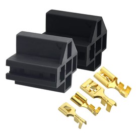 WMYCONGCONG 10 Sets 5 Pin Relay Connector 12V Socket 30A /40A with 10mm 6.3mm Terminals, Car Truck Vehicle Terminal Relay Case Holder, Random Terminal Color, Gold or Silver