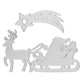 Ideen mit Herz Cutting Dies | Santa with Sleigh | Set of 2