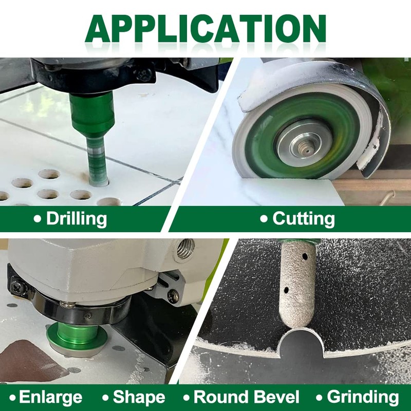 KURSTOL Diamond Core Drill Bits Kit - 6/6/6/20/25/35/50mm+2" Beveling Chamfer