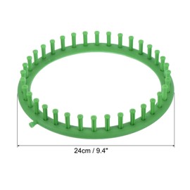 PATIKIL 36 Hooks Round Knitting Loom Machines Kit, 24cm OD Darning Weave Tool with Accessories for Scarf Sweater Shawl Blankets Mending Weaving Stitching, Green