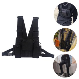 FOMIYES Multi-function Utility Vest Bag for Women Lightweight Chest Pouch Adjustable Strap for Hip-Hop and Daily Travel