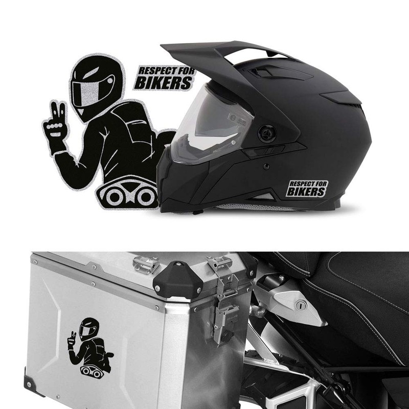4R Quattroerre.it 32104 Super Shaped Sticker Respect for Bikers 10