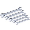 EFFICERE 5-Piece Double-End SAE Flare Nut Wrench Set in Rack,