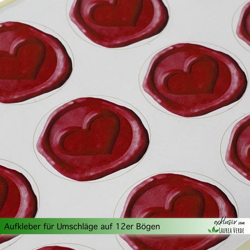 120 Envelope Stickers in Wax Seal Design for Invitations, Wedding,
