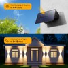 Roopure 4 Pack Warm White Solar Power Fence Wall Light