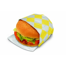 Bagcraft Papercon 300828 Foil/Paper Honeycomb Insulated Wrap, 13" Length x 10-1/2" Width, Yellow Check (4 Packs of 500)