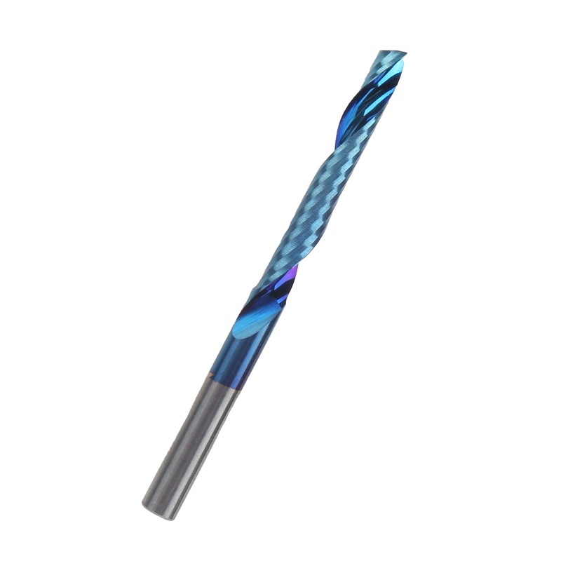 Single Flute Cutter Tungsten Steel Spiral End Mill Straight Shank